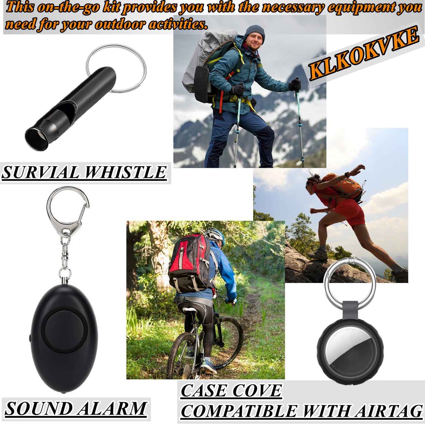 BATUMEYE Gift Set for Woman with Pom Pom Ball, Lip Balm Lanyard, Card Holder, Whistle, Travel Bottle Holder, BottleOpen, Seatbelt Cutter Marble Black