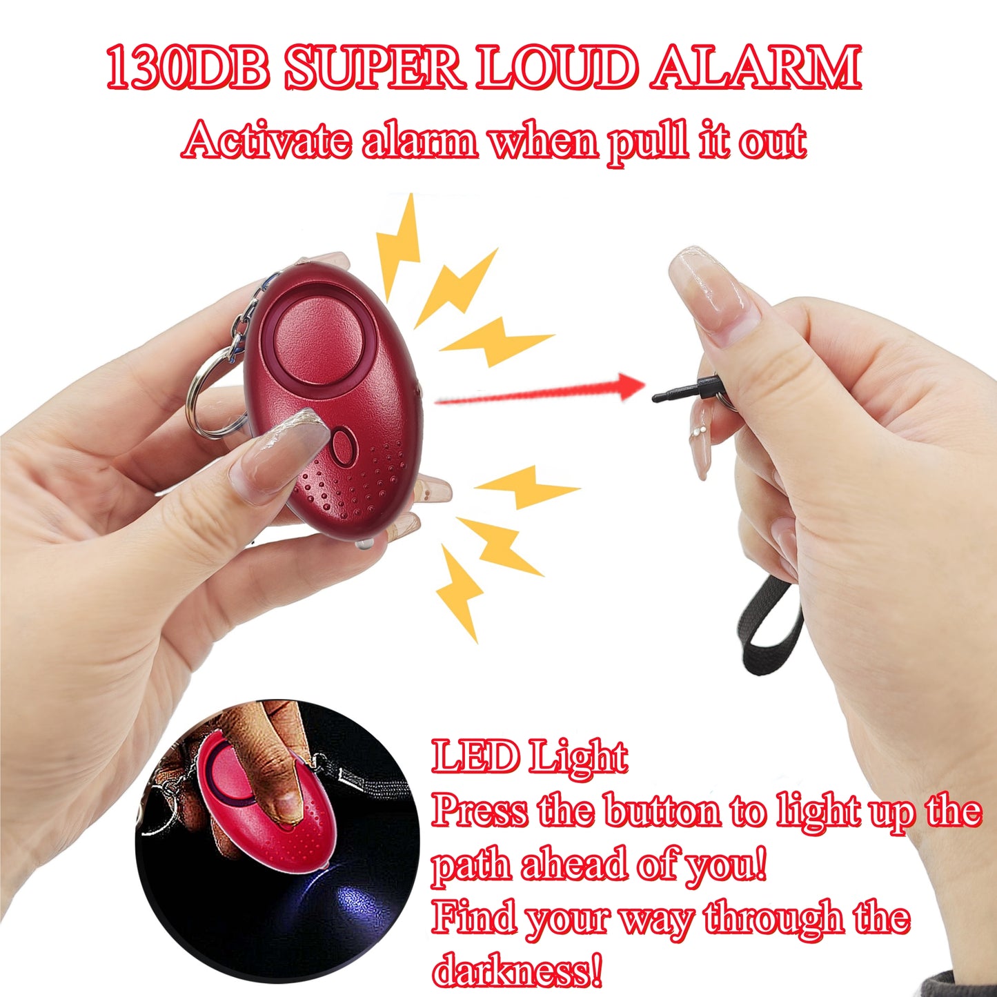 BATUMEYE Gift Keychain Set for Women Including Wrist Strap, Heart Accessory, Petal Decor and Pom Pom Red