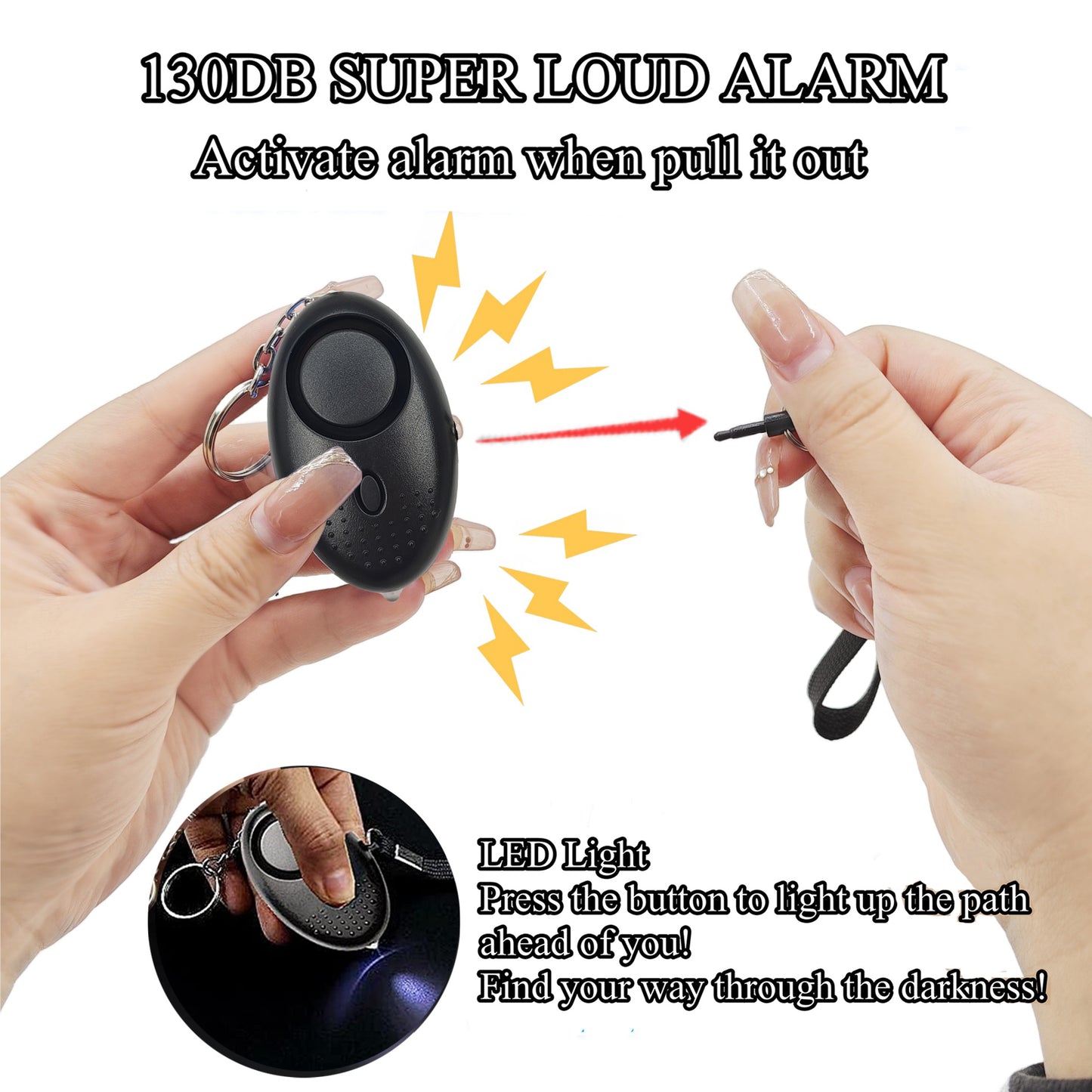 BATUMEYE Gift Keychain Set for Women Including Wrist Strap, Heart Accessory, Petal Decor and Pom Pom Black