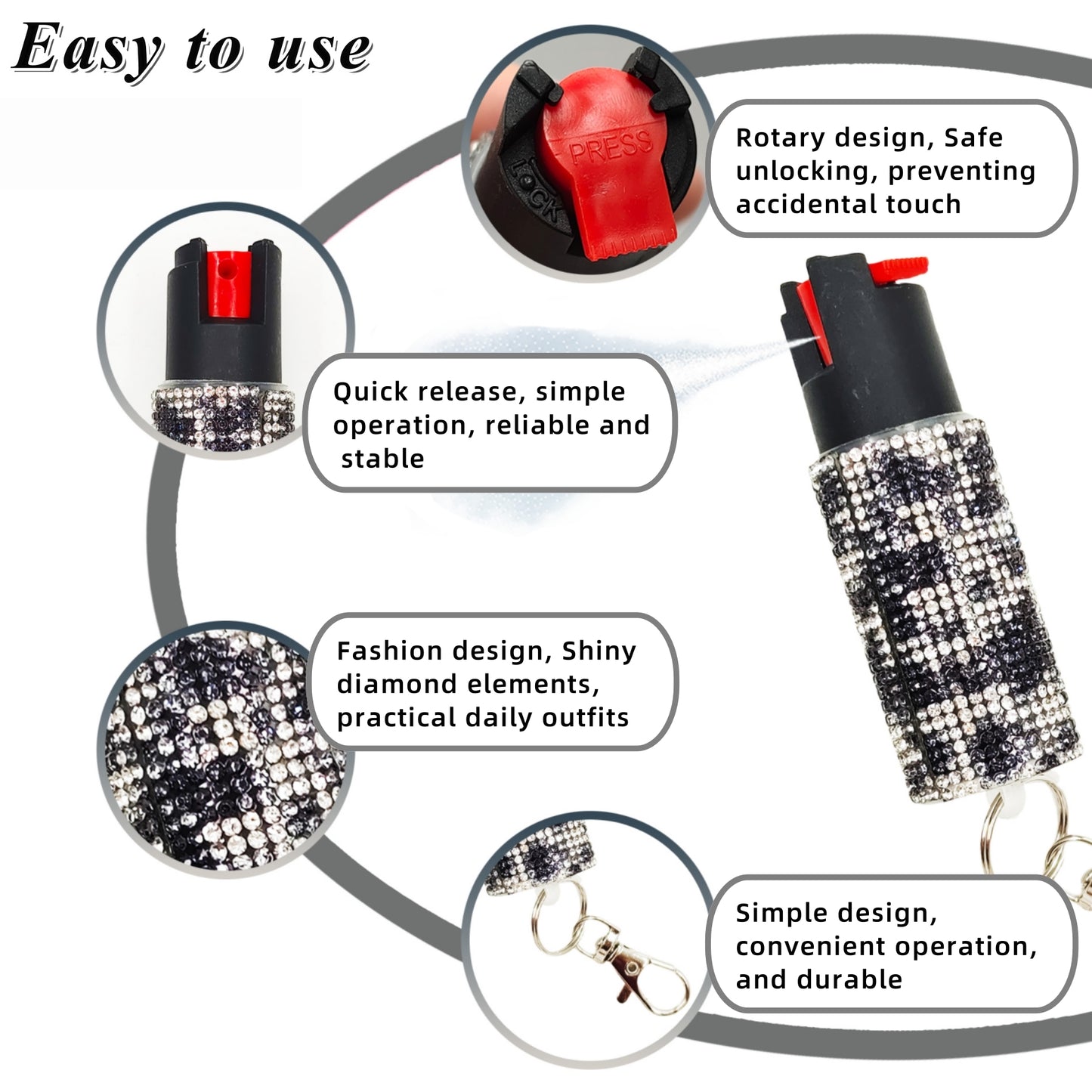 BATUMEYE Gift Keychain Set for Women Including Wrist Strap, Heart Accessory, Petal Decor and Pom Pom Cowprint